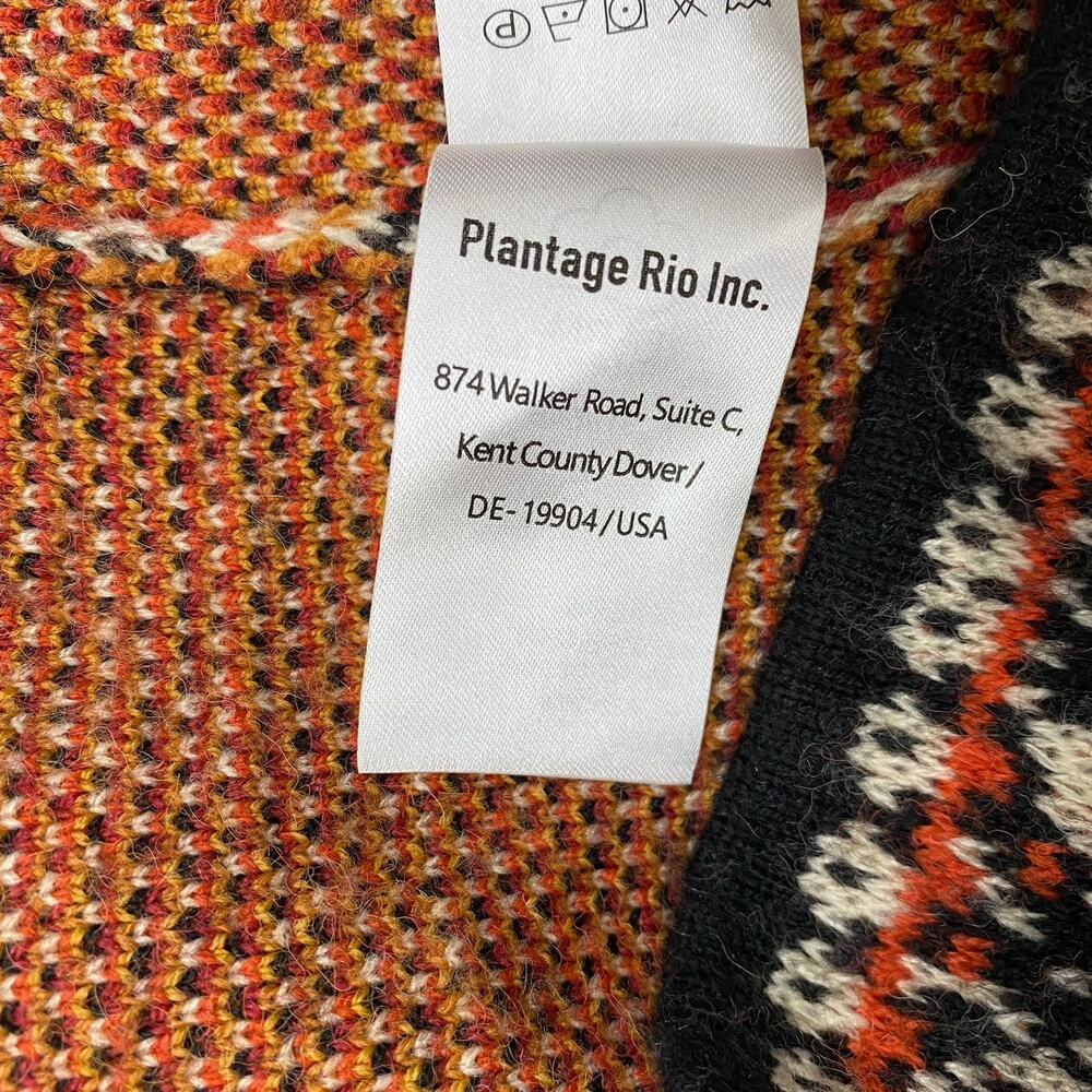 Farm Rio Sand Winter Tapestry Knit Cardigan S Wool Floral Boho Sweater Fall - Picture 7 of 13